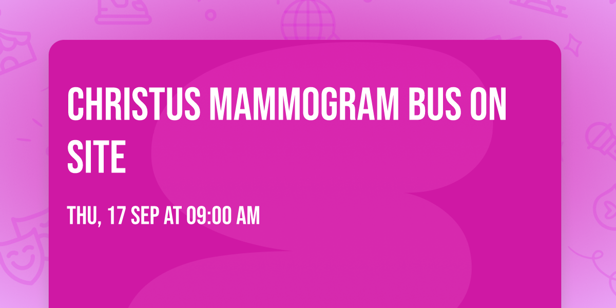 Christus Mammogram Bus on site