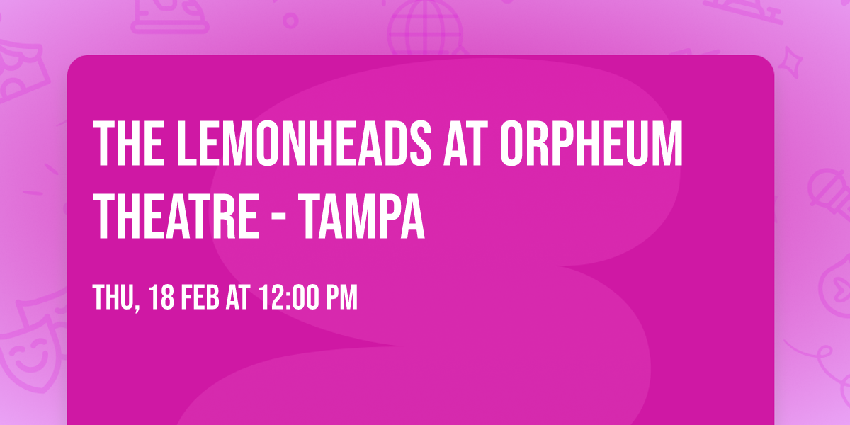 The Lemonheads at Orpheum Theatre - Tampa