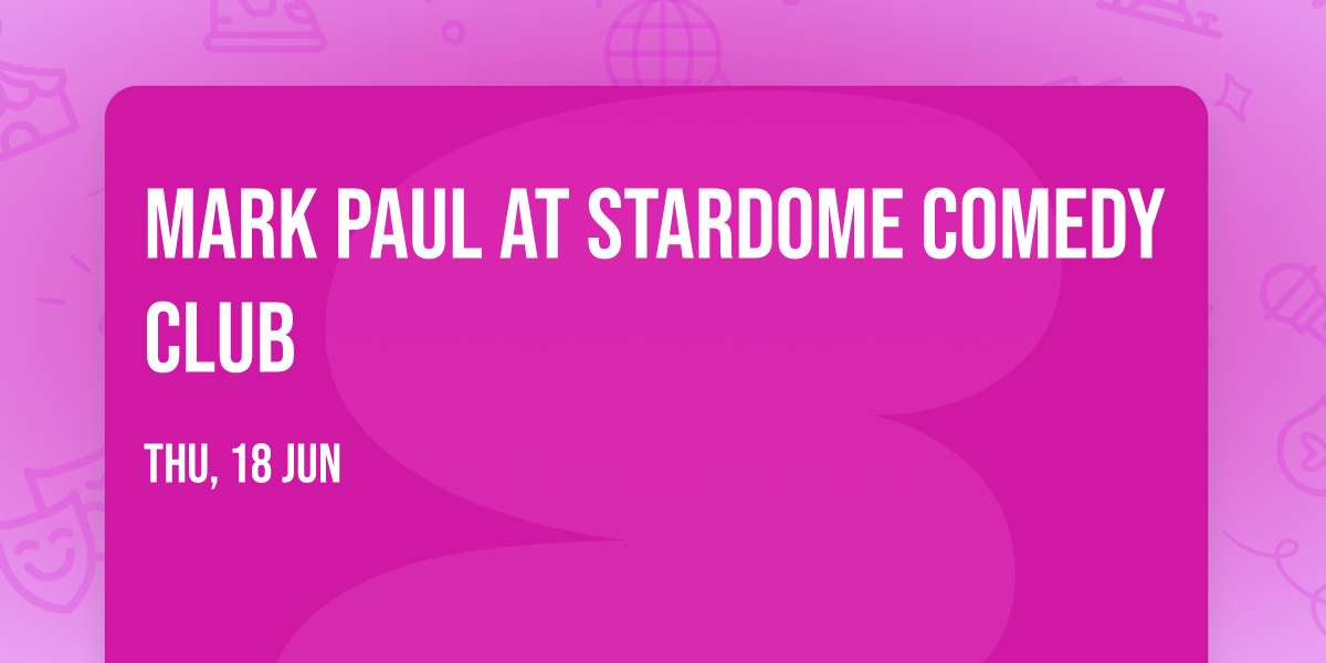 Mark Paul at Stardome Comedy Club