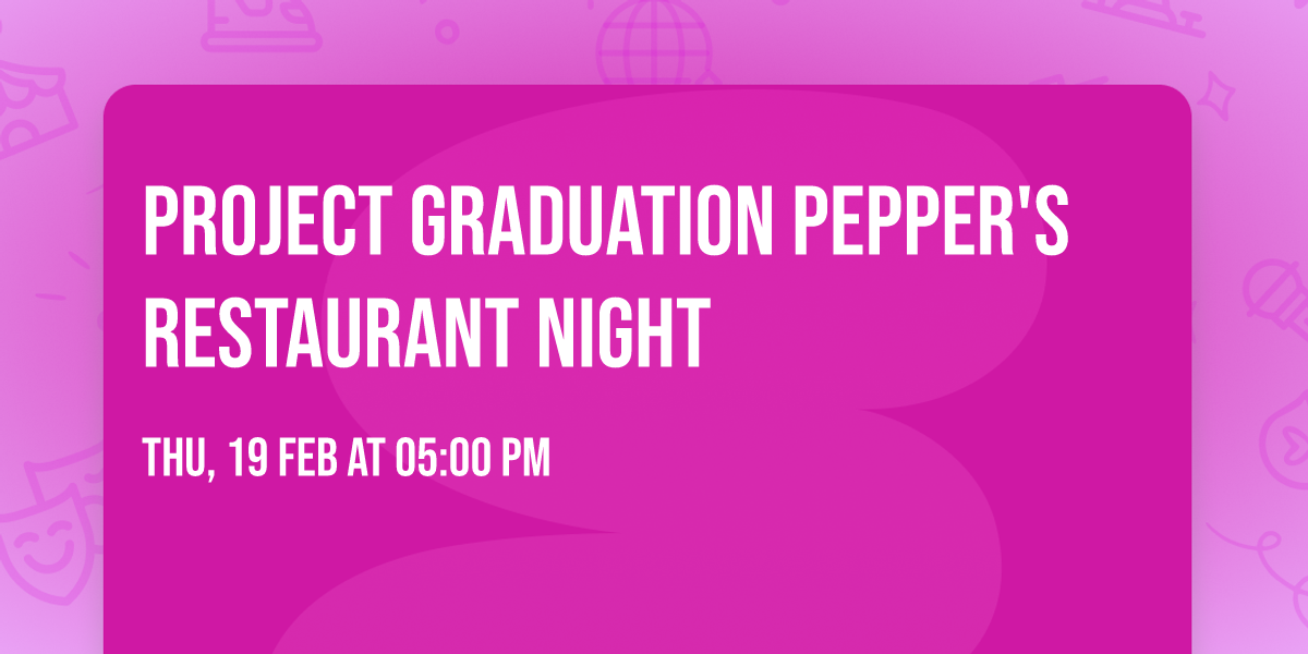Project Graduation Pepper's Restaurant Night