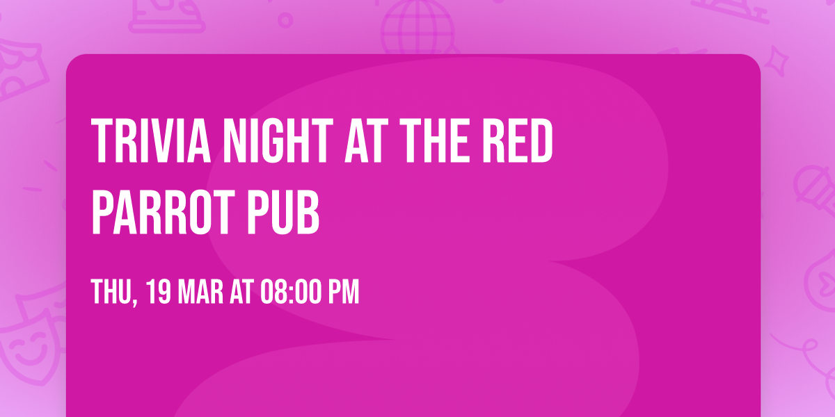 Trivia Night at The Red Parrot Pub
