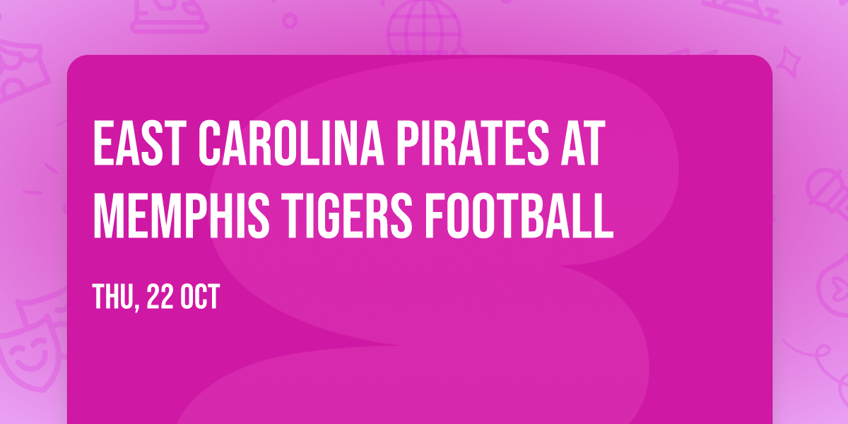 East Carolina Pirates at Memphis Tigers Football