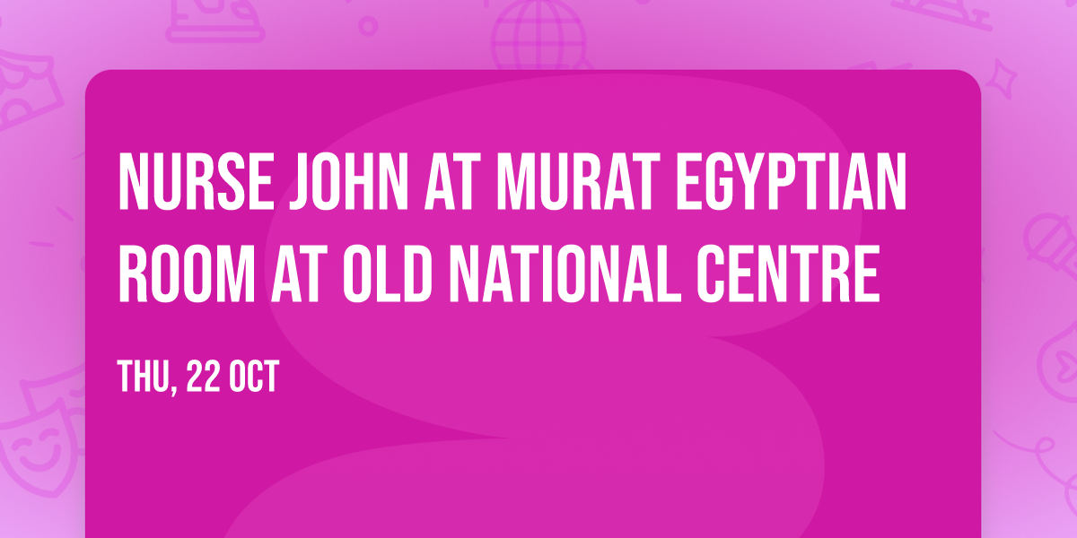 Nurse John at Murat Egyptian Room at Old National Centre