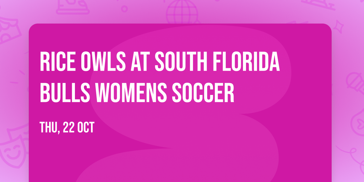 Rice Owls at South Florida Bulls Womens Soccer