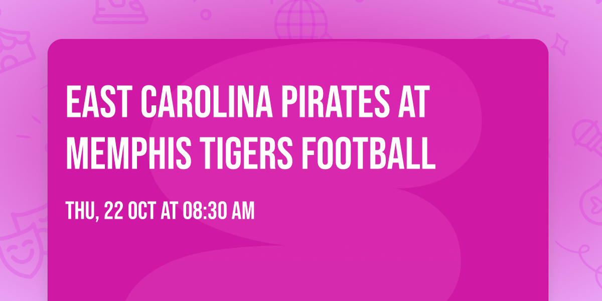 East Carolina Pirates at Memphis Tigers Football