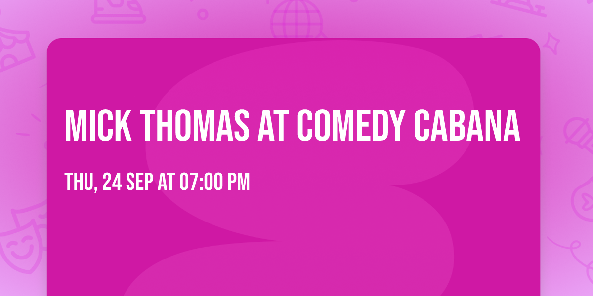 Mick Thomas at Comedy Cabana