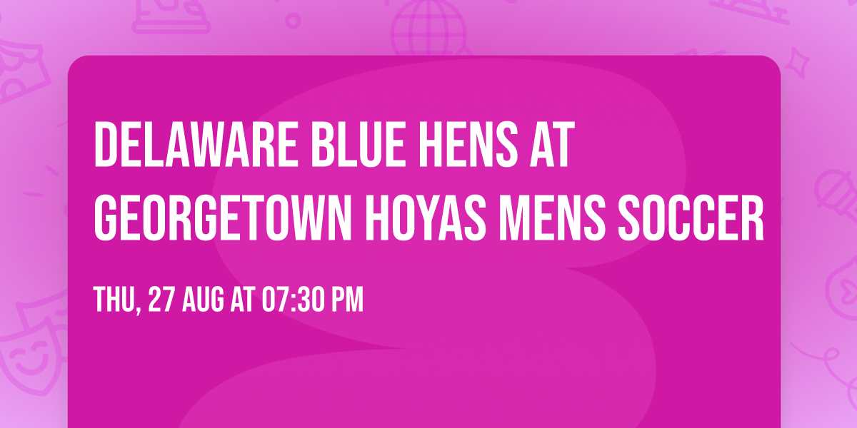 Delaware Blue Hens at Georgetown Hoyas Mens Soccer