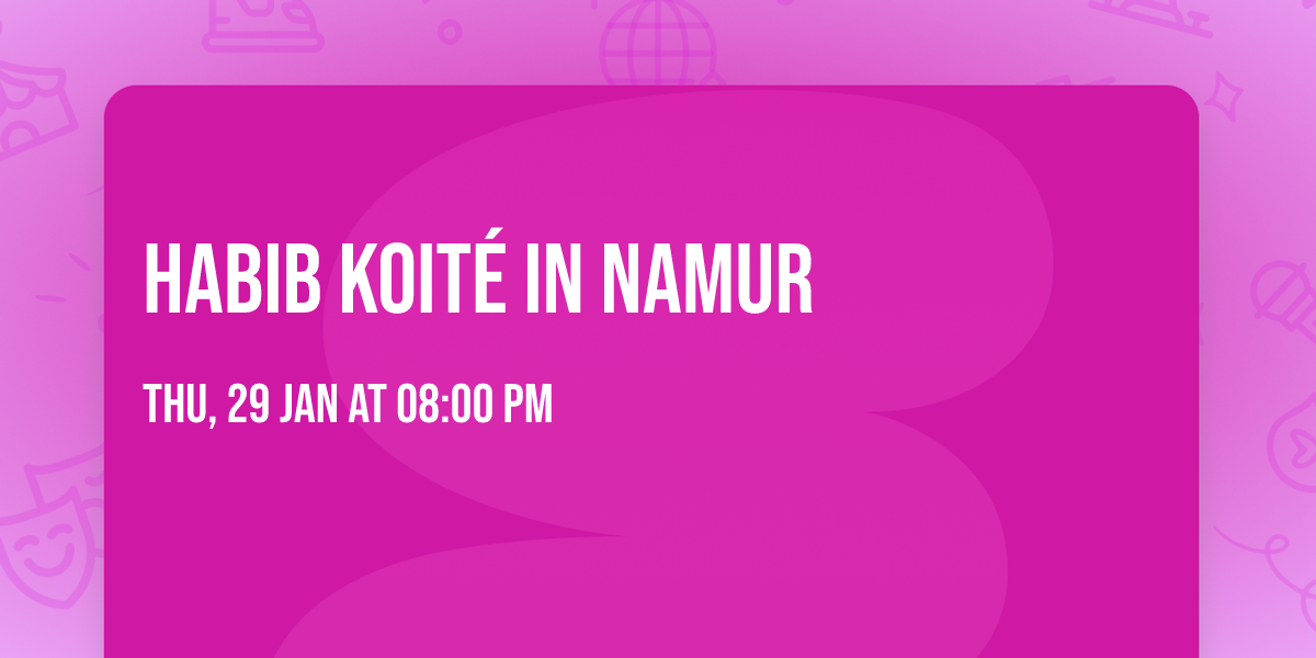 Habib Koit\u00e9 in Namur