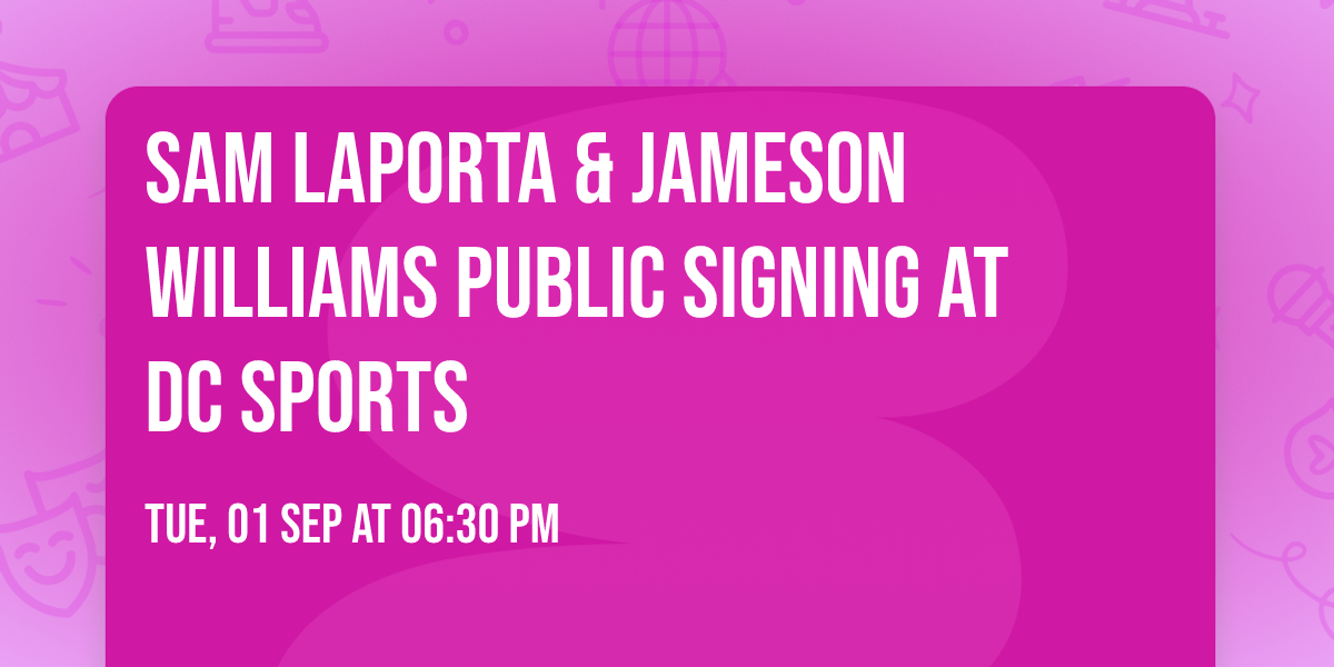 Sam LaPorta & Jameson Williams Public Signing at DC Sports