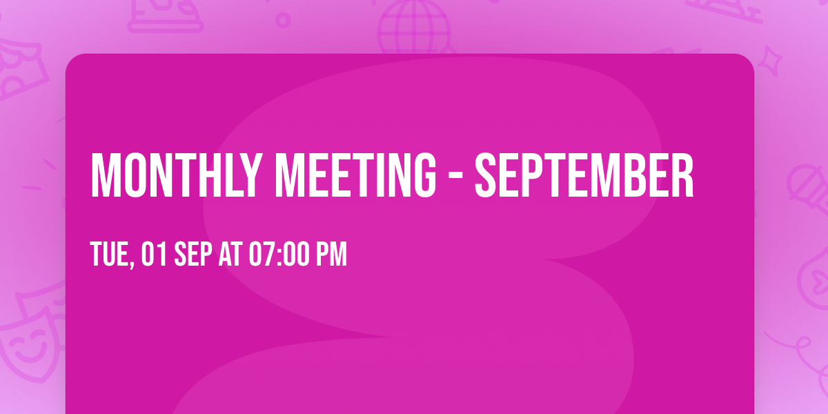 Monthly Meeting - September