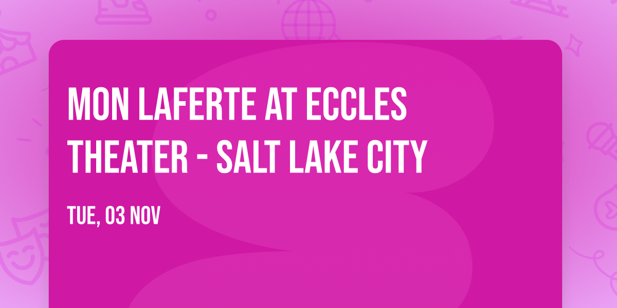 Mon Laferte at Eccles Theater - Salt Lake City
