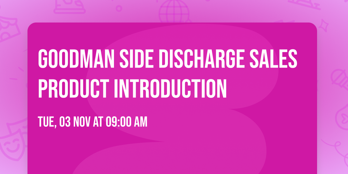 Goodman Side Discharge Sales Product Introduction