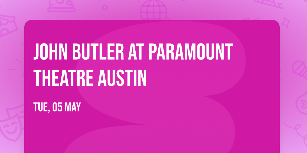 John Butler at Paramount Theatre Austin