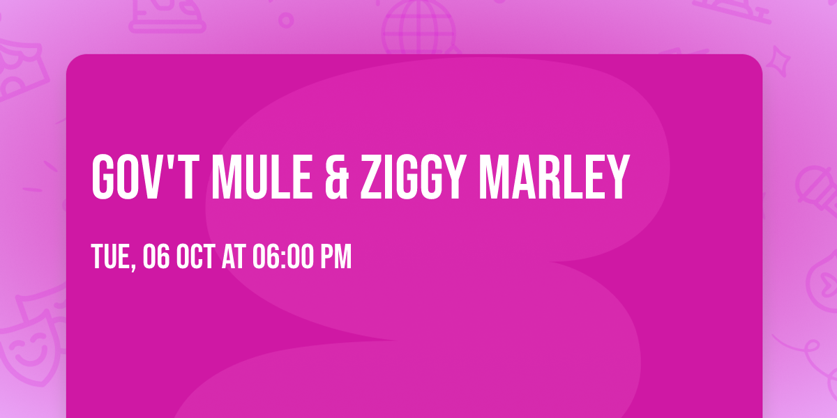 Gov't Mule & Ziggy Marley