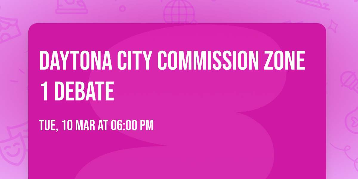 Daytona city commission zone 1 Debate