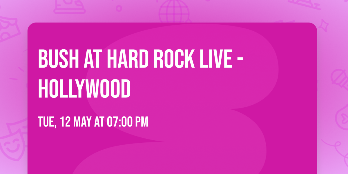 Bush at Hard Rock Live - Hollywood