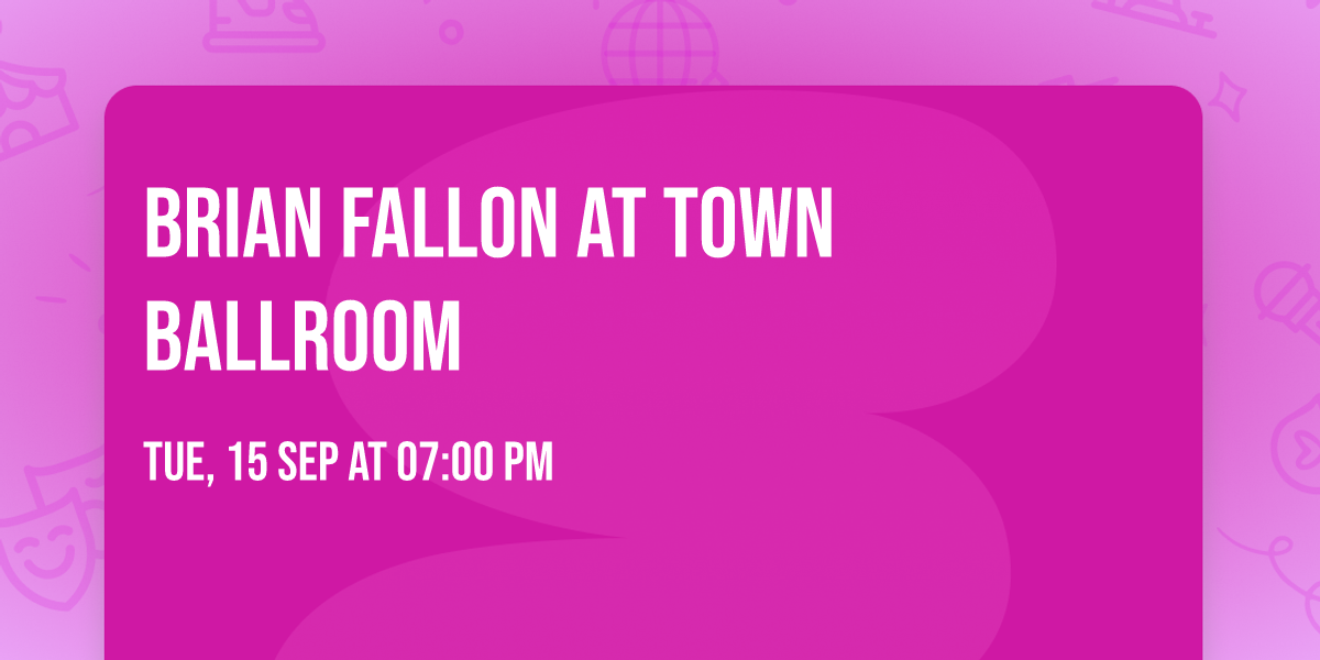 Brian Fallon at Town Ballroom