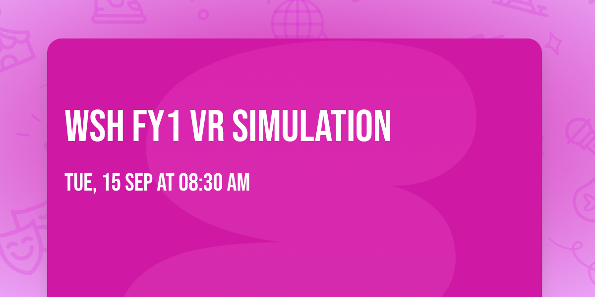 WSH FY1 VR Simulation