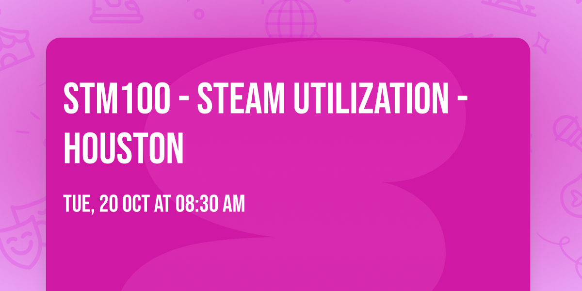 STM100 - Steam Utilization - Houston
