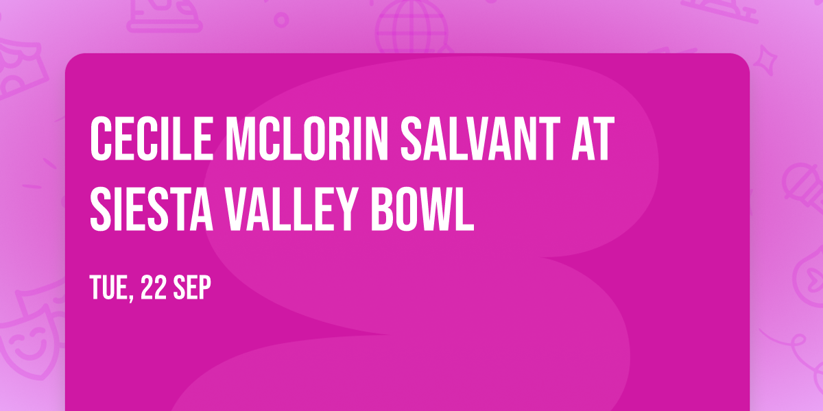 Cecile McLorin Salvant at Siesta Valley Bowl