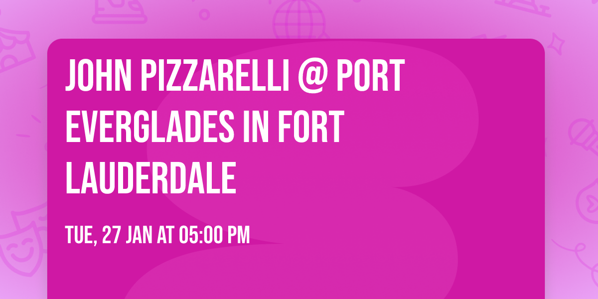 John Pizzarelli @ Port Everglades in Fort Lauderdale