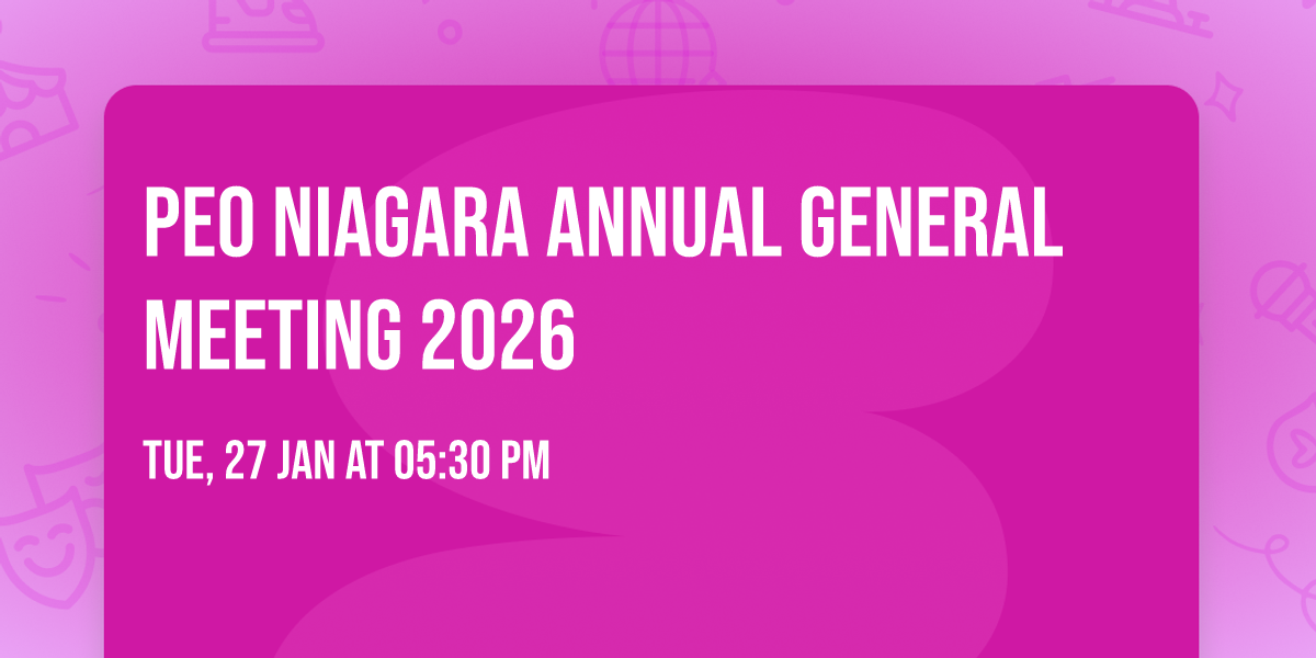 PEO Niagara Annual General Meeting 2026