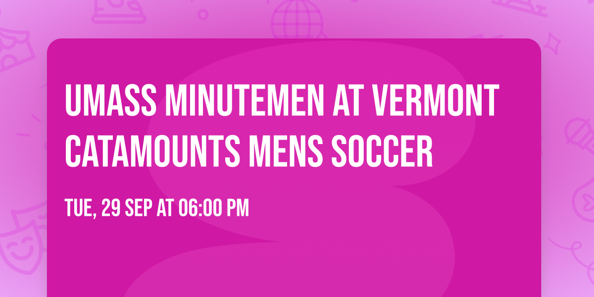 UMass Minutemen at Vermont Catamounts Mens Soccer