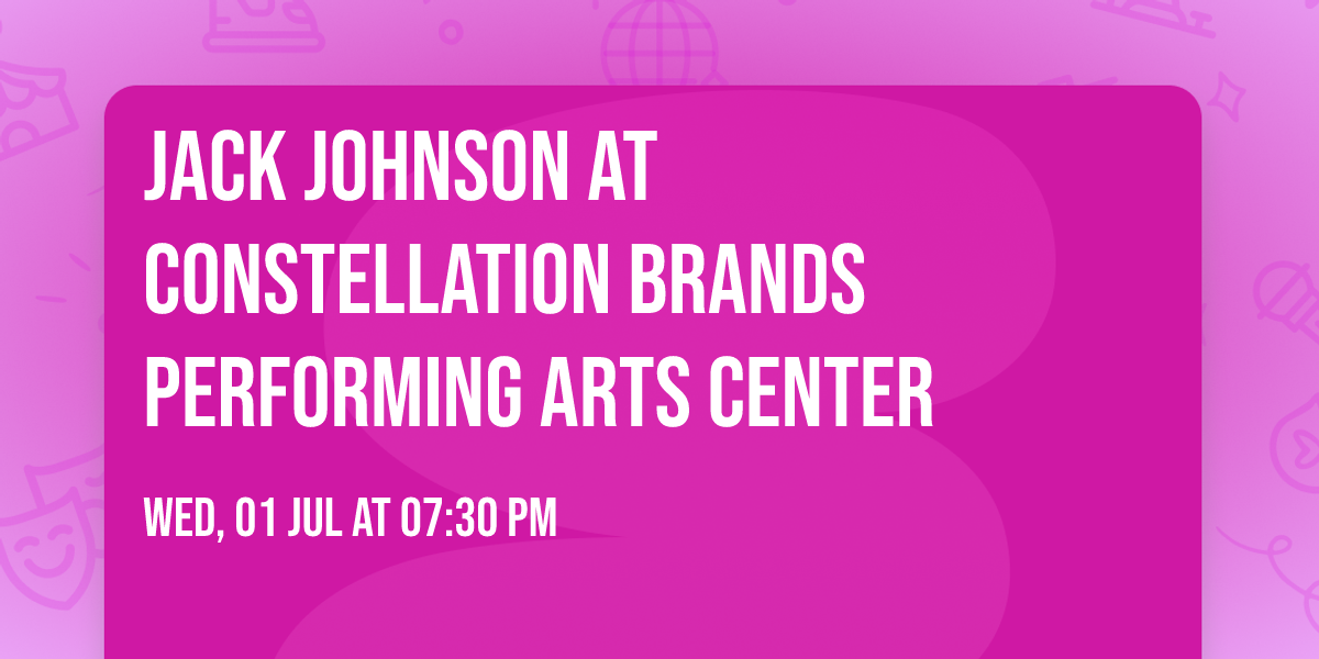 Jack Johnson at Constellation Brands Performing Arts Center