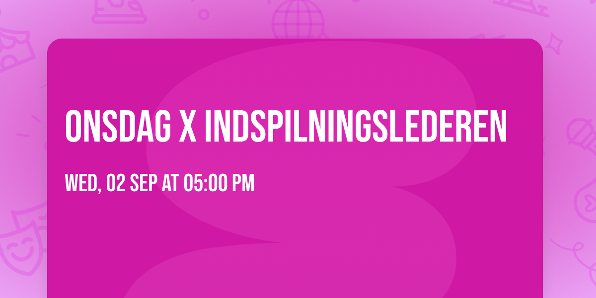 Onsdag X Indspilningslederen