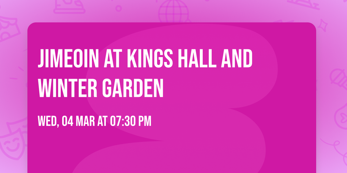 Jimeoin at Kings Hall and Winter Garden