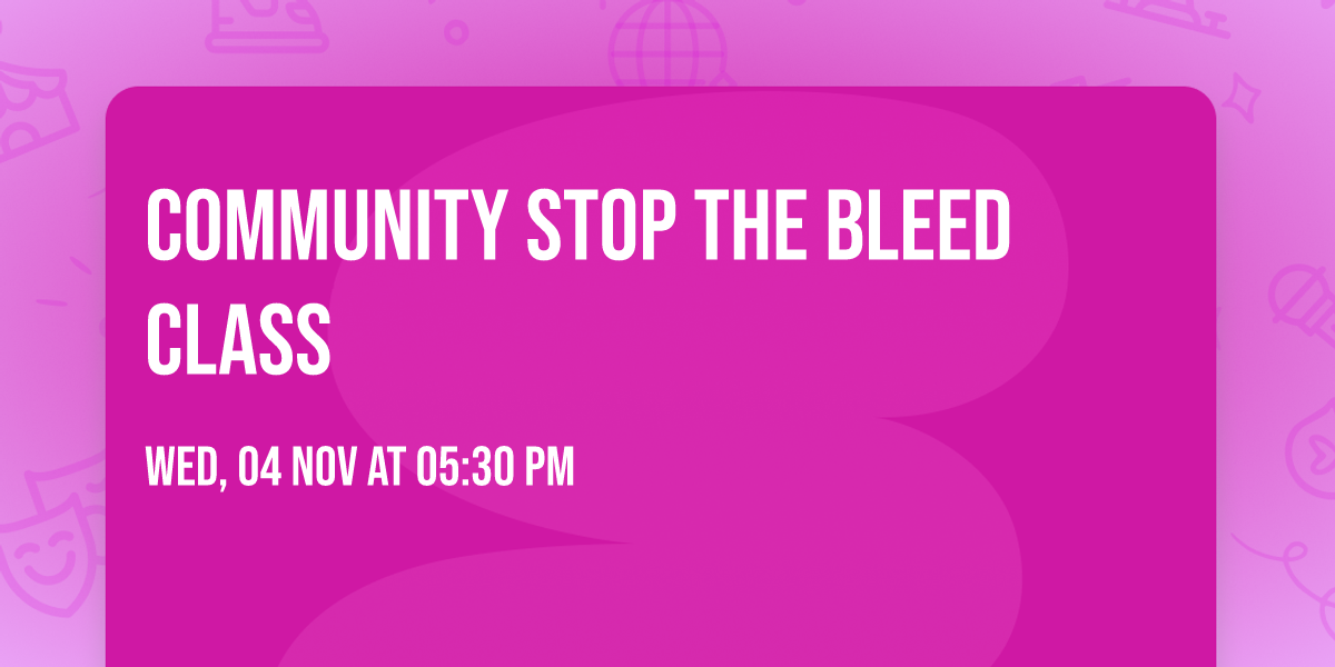 Community Stop the Bleed class