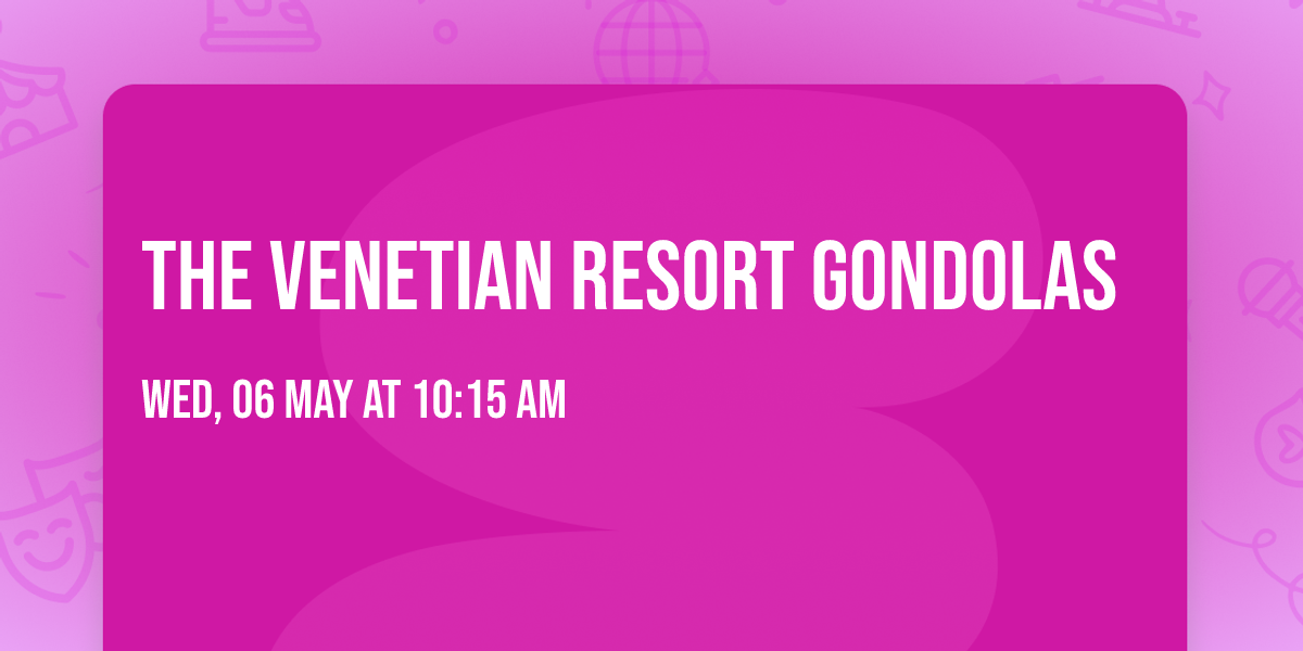 The Venetian Resort Gondolas