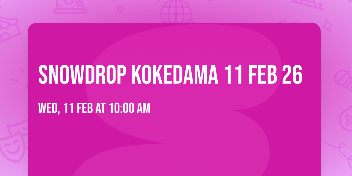 Snowdrop Kokedama 11 Feb 26