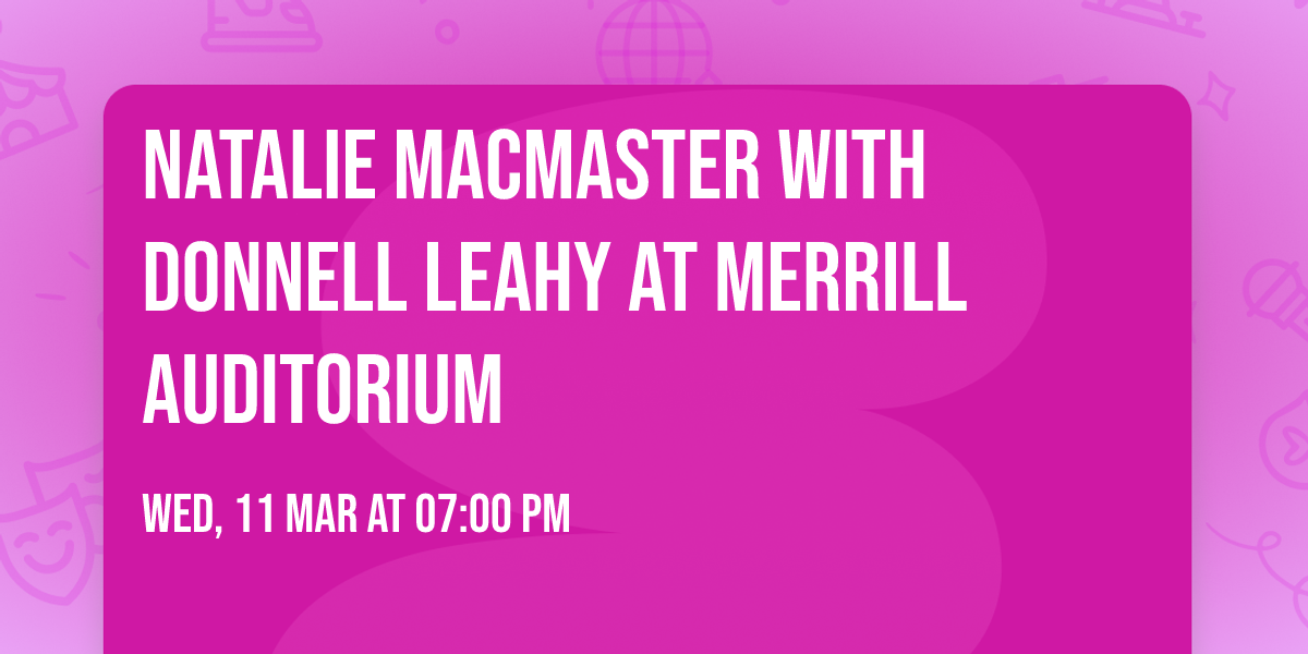 Natalie MacMaster with Donnell Leahy at Merrill Auditorium