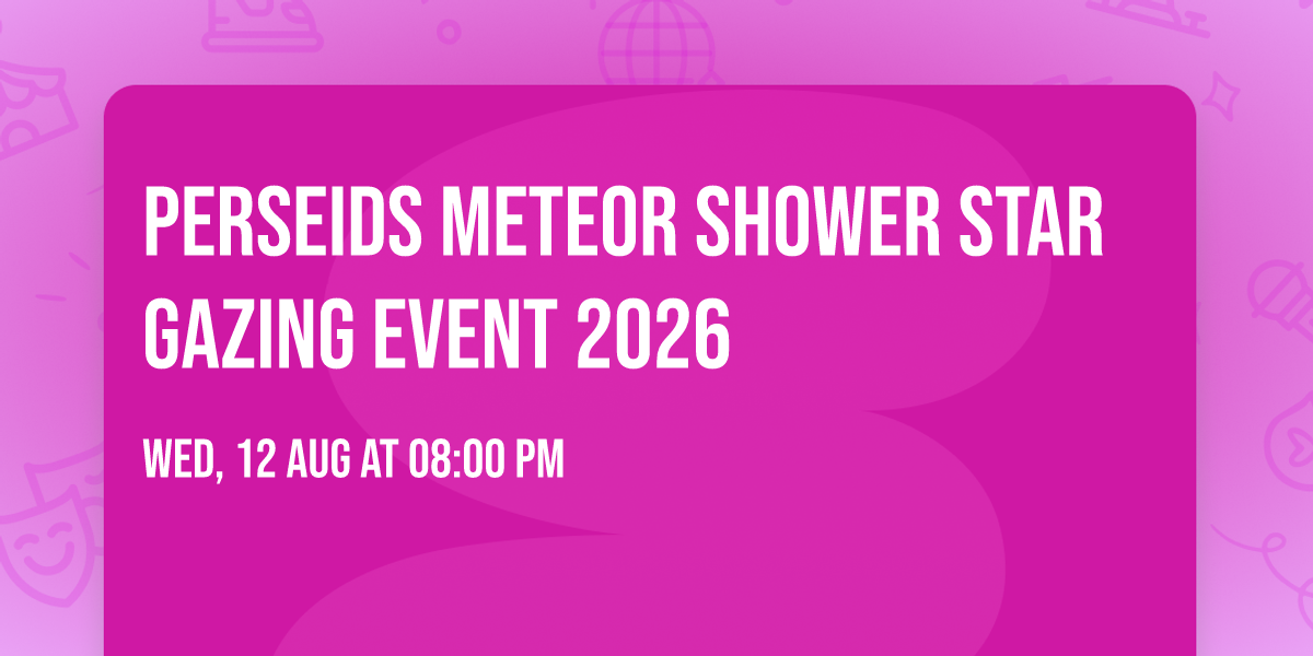 PERSEIDS METEOR SHOWER STAR GAZING EVENT 2026