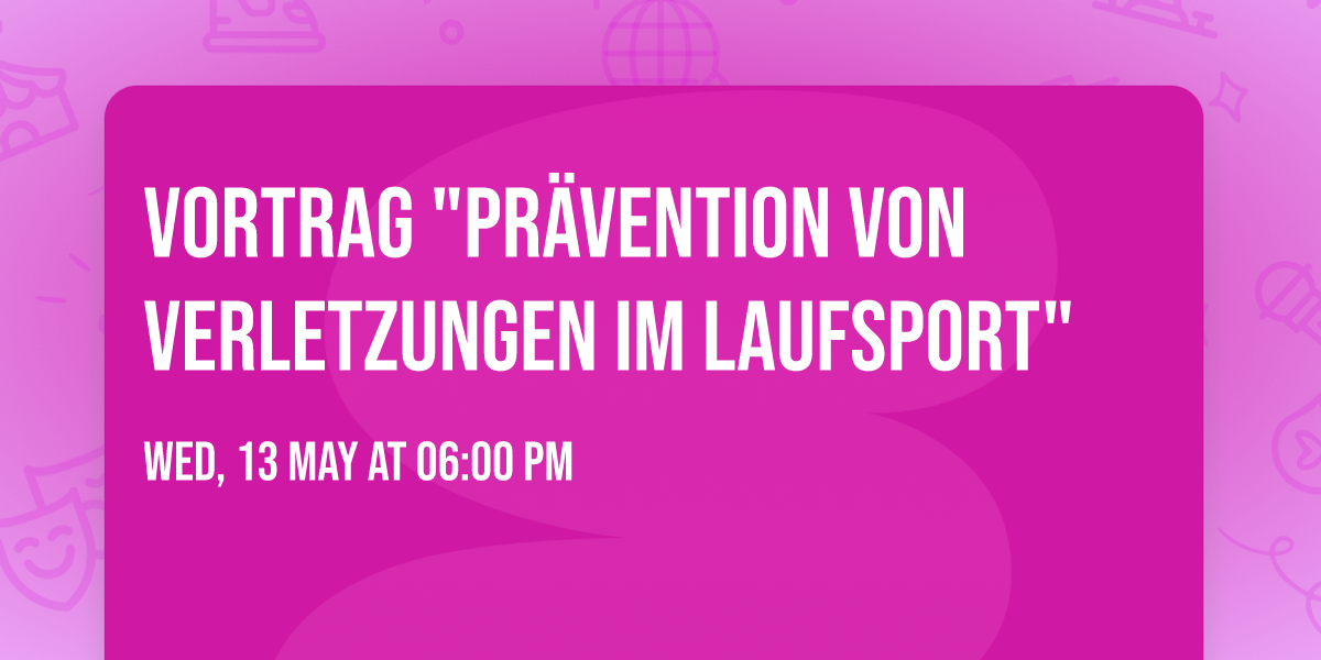 Vortrag "Pr\u00e4vention von Verletzungen im Laufsport"