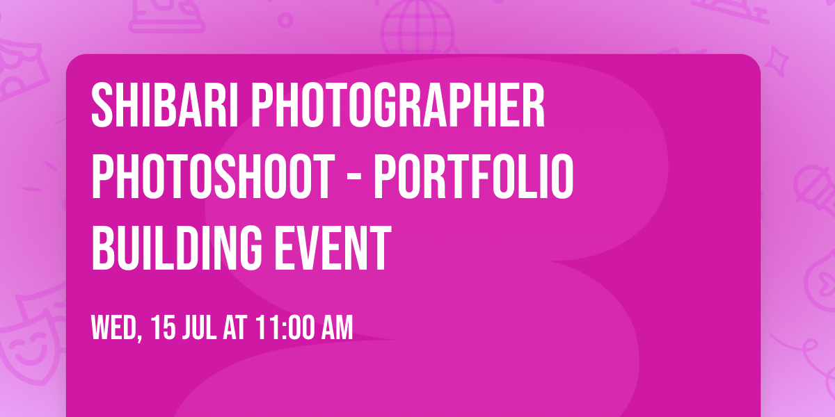 Shibari Photographer Photoshoot - Portfolio Building Event