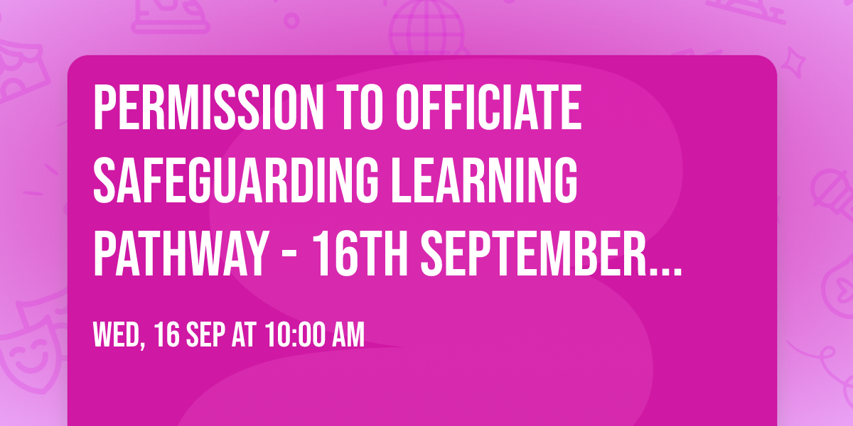 Permission to Officiate Safeguarding Learning Pathway - 16th September 2026