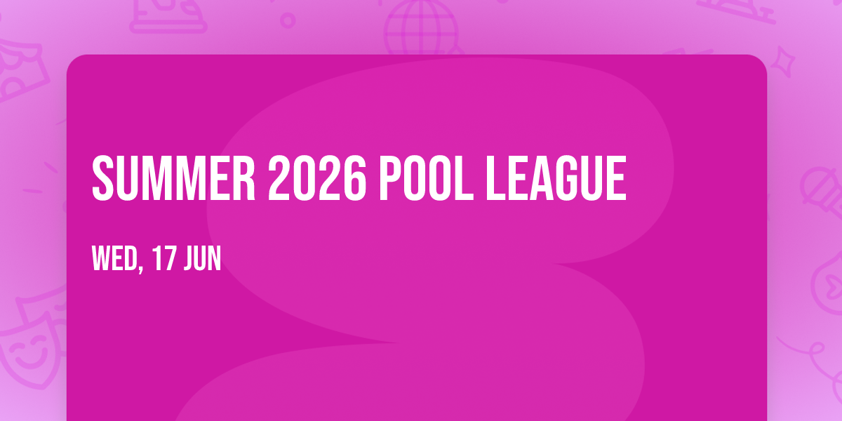 Summer 2026 Pool League