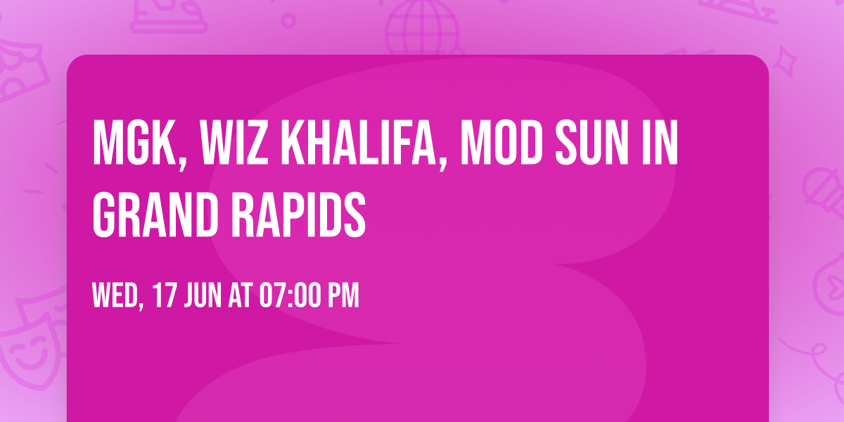 mgk, Wiz Khalifa, MOD SUN in Grand Rapids