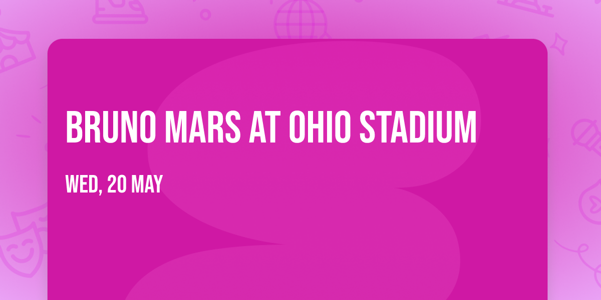 Bruno Mars at Ohio Stadium