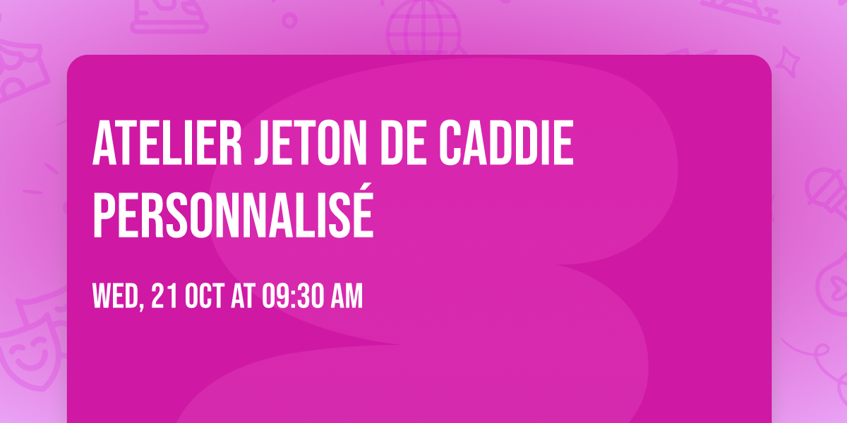 Atelier Jeton de Caddie Personnalis\u00e9