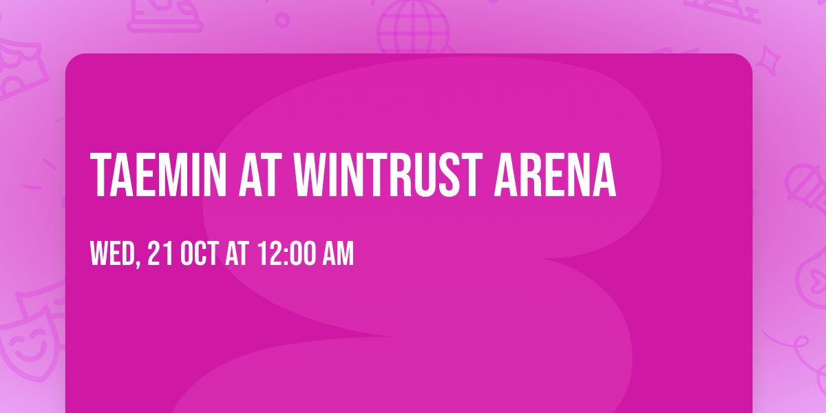 TAEMIN at Wintrust Arena