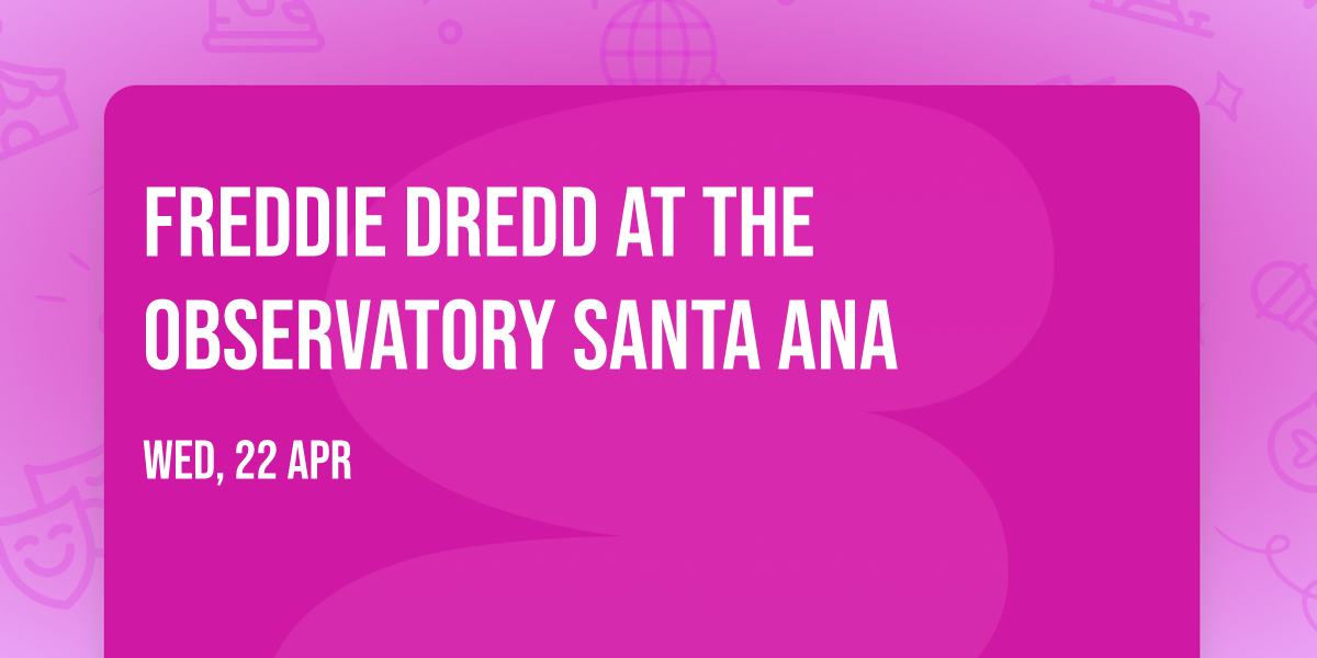 Freddie Dredd at The Observatory Santa Ana