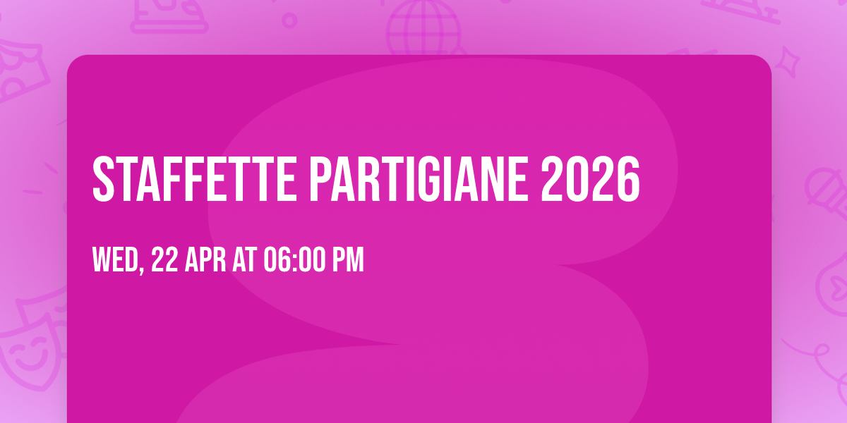 Staffette Partigiane 2026