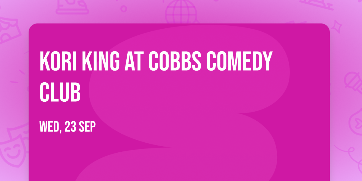 Kori King at Cobbs Comedy Club