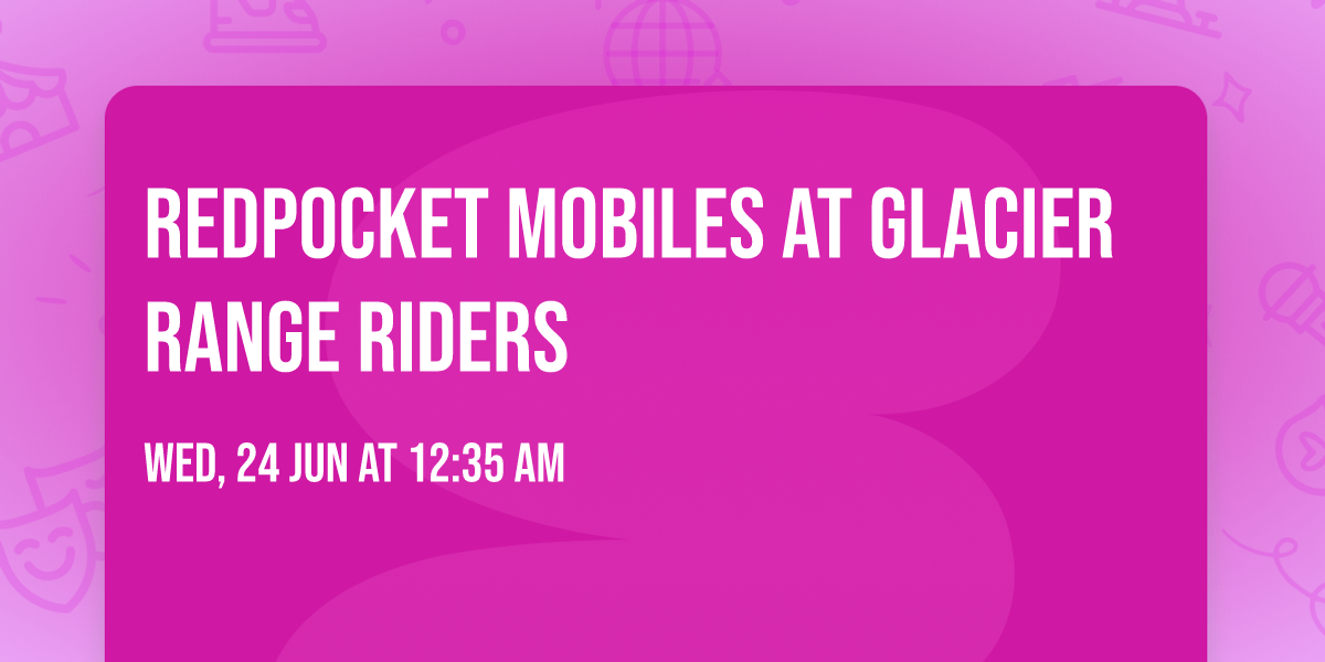 RedPocket Mobiles at Glacier Range Riders