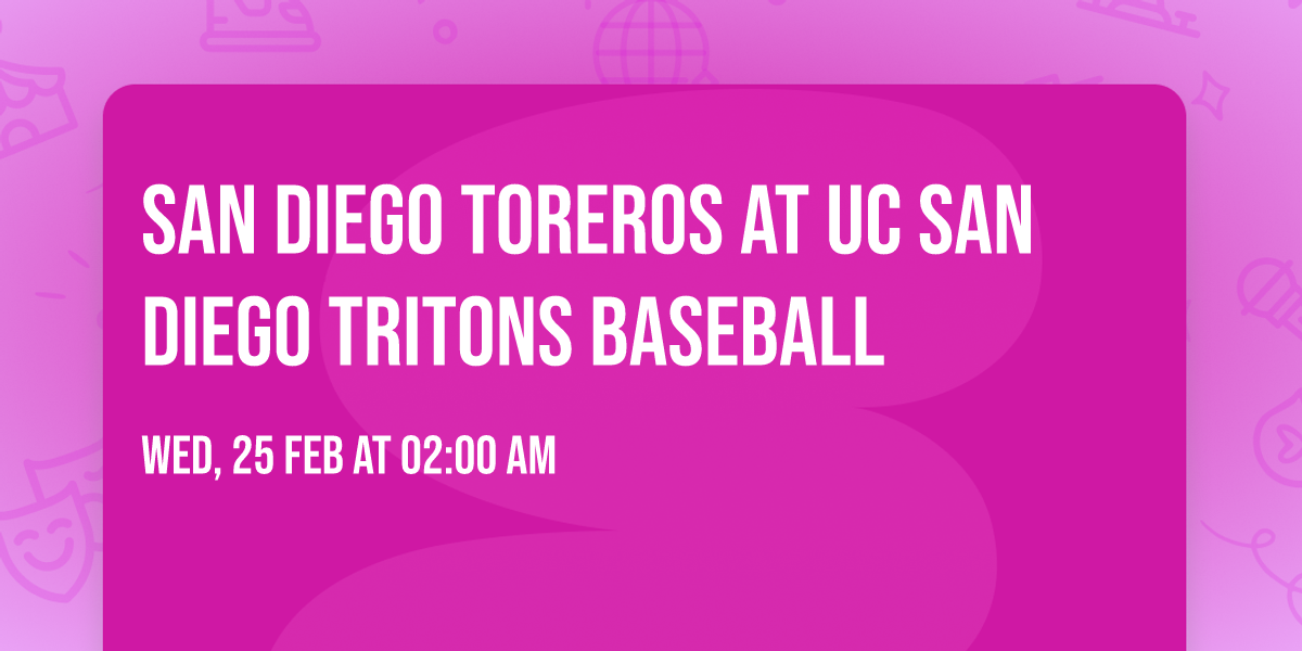 San Diego Toreros at UC San Diego Tritons Baseball