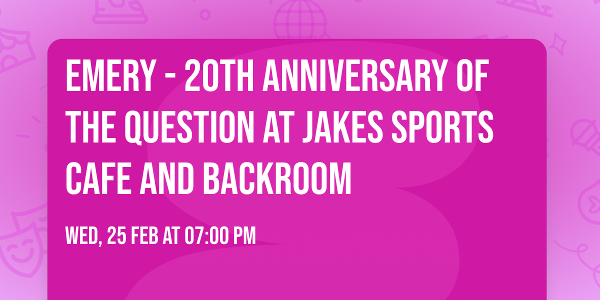 Emery - 20th Anniversary of The Question at Jakes Sports Cafe And Backroom