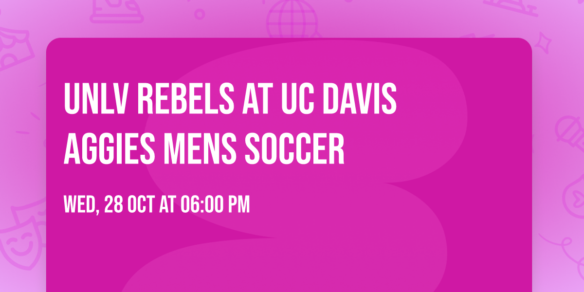 UNLV Rebels at UC Davis Aggies Mens Soccer